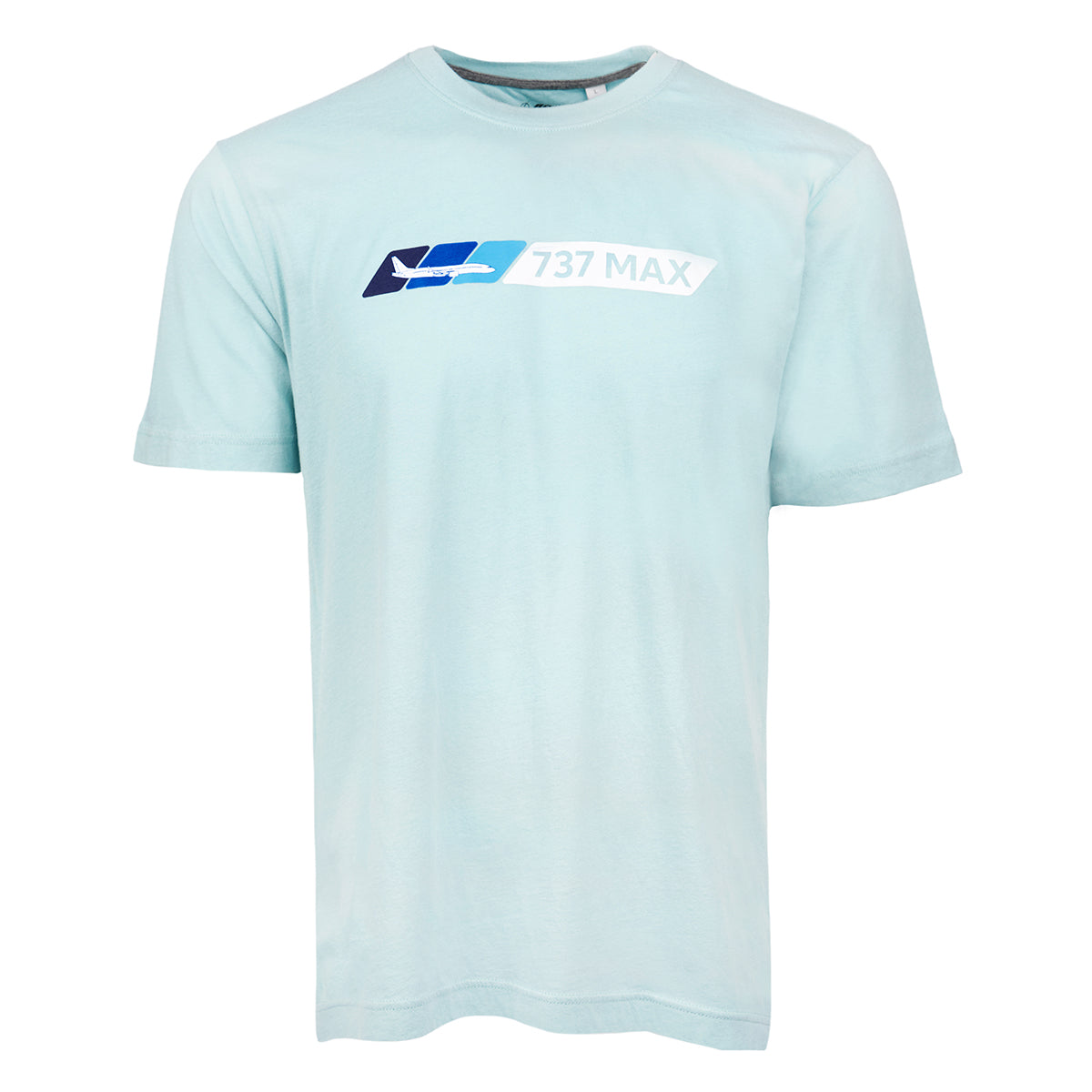 Full product image of the t-shirt with the 737 MAX Velocity graphic across the chest.