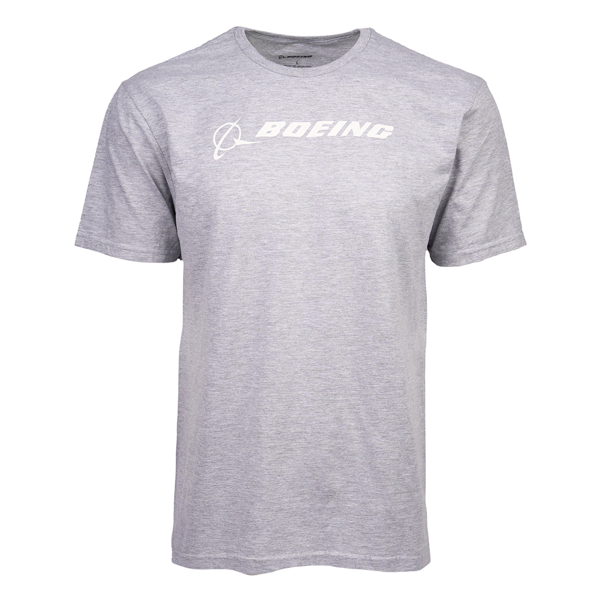 T-shirt in Gunmetal color with white Boeing signature logo across the chest.