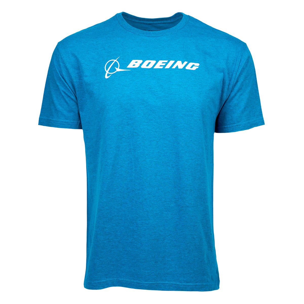 T-shirt in Sapphire color with white Boeing signature logo across the chest.