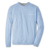 Full product image of the sweatshirt in cottage blue color.  White Boeing logo on left chest.