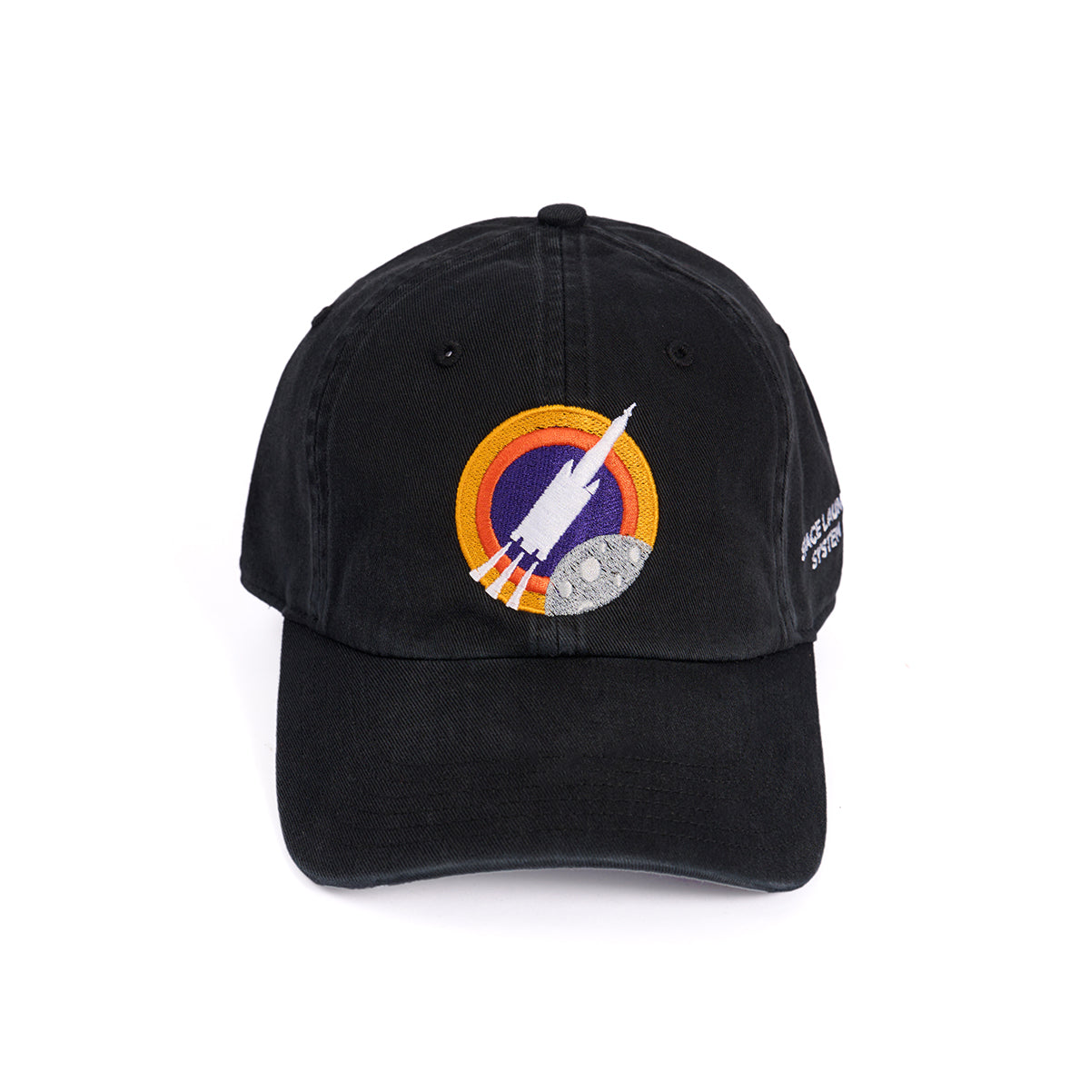 Skyward hat, featuring the iconic Boeing Space Launch System embroidered in a roundel design on the front.