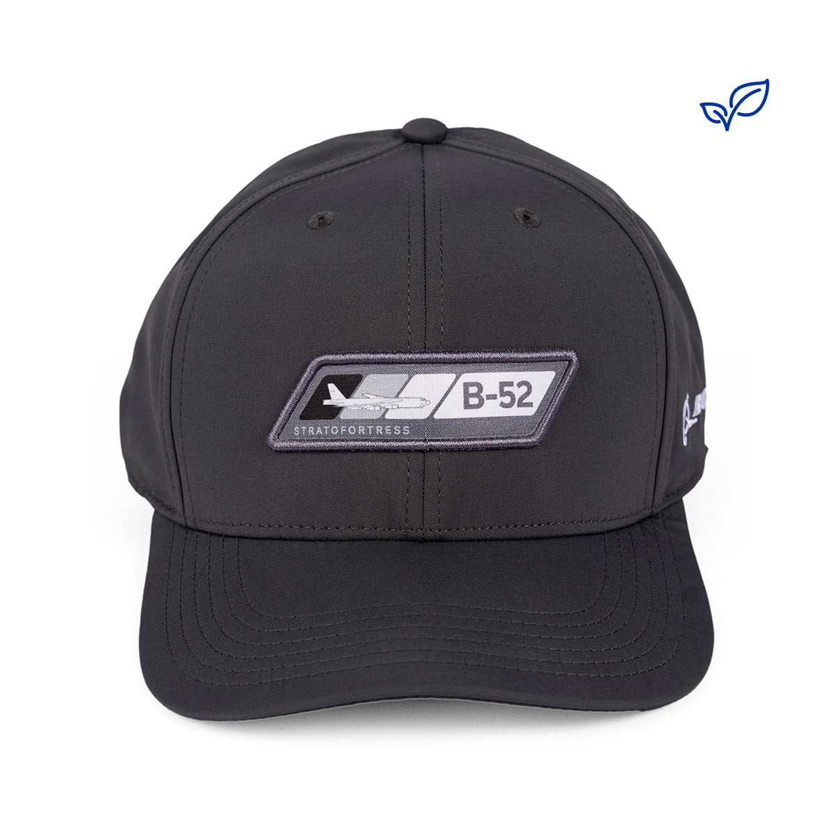 Product image of the hat in grey with the B-52 Velocity graphic patch on the center. 