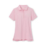 Full product image of the polo in pink color.  White Boeing signature logo on left chest.  Featuring 4 buttons.