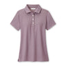 Product image of the polo in a parisian fig color.  4 white buttons on placket