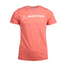 Kids' melange tee in papaya color with white Boeing signature logo across the chest