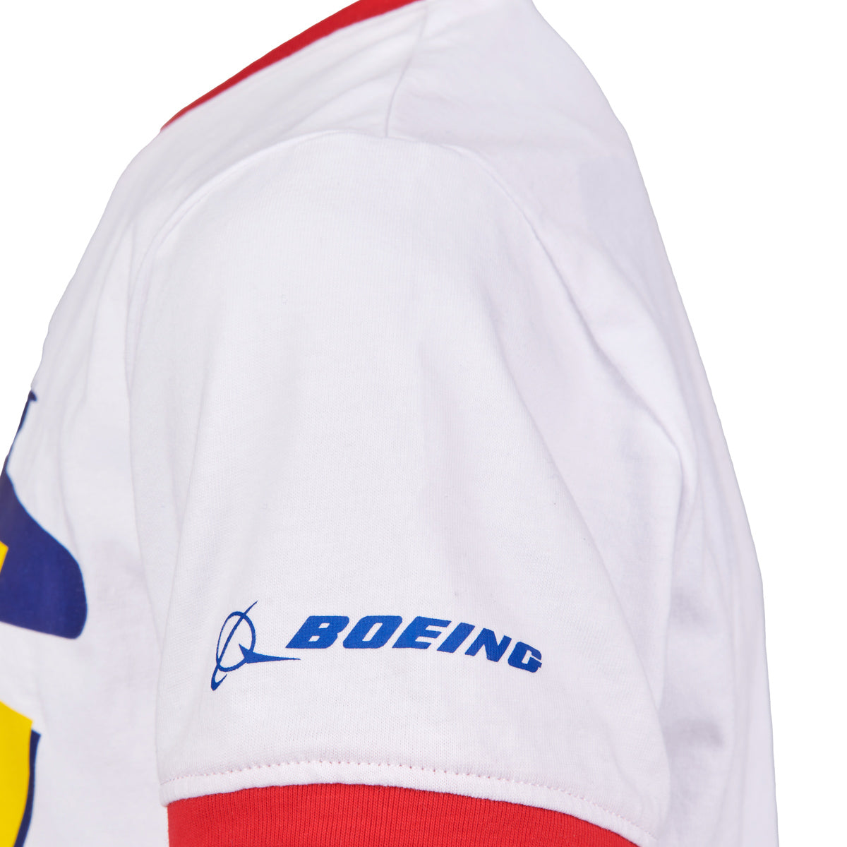 Boeing logo printed on left sleeve.