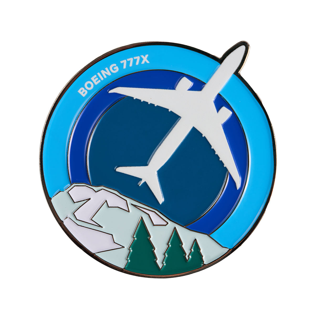 Boeing 777X enamel Skyward design on front