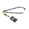 Full product image of the lanyard in navy blue and yellow. Boeing V-22 Osprey Skyward sublimation print. Full printed PVC card with Boeing V-22 Osprey Skyward roundel design.