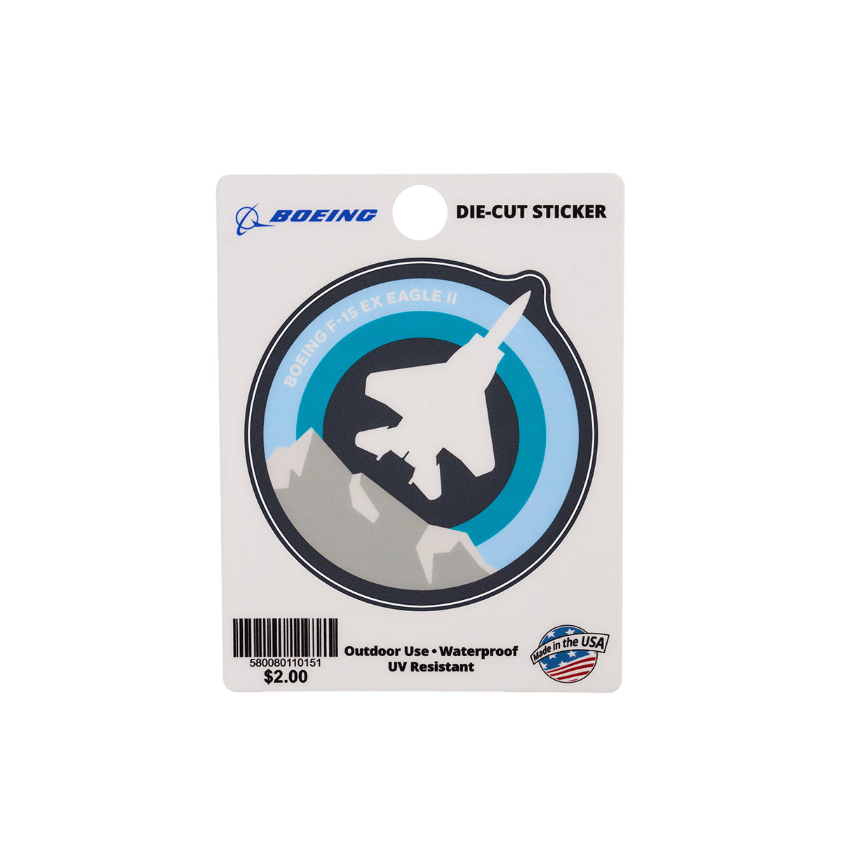 Skyward sticker, featuring the iconic Boeing Boeing F-15EX Eagle in a roundel design.