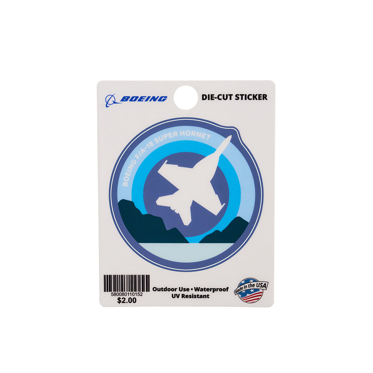 Skyward sticker, featuring the iconic Boeing Boeing F/A-18 Super Hornet in a roundel design.