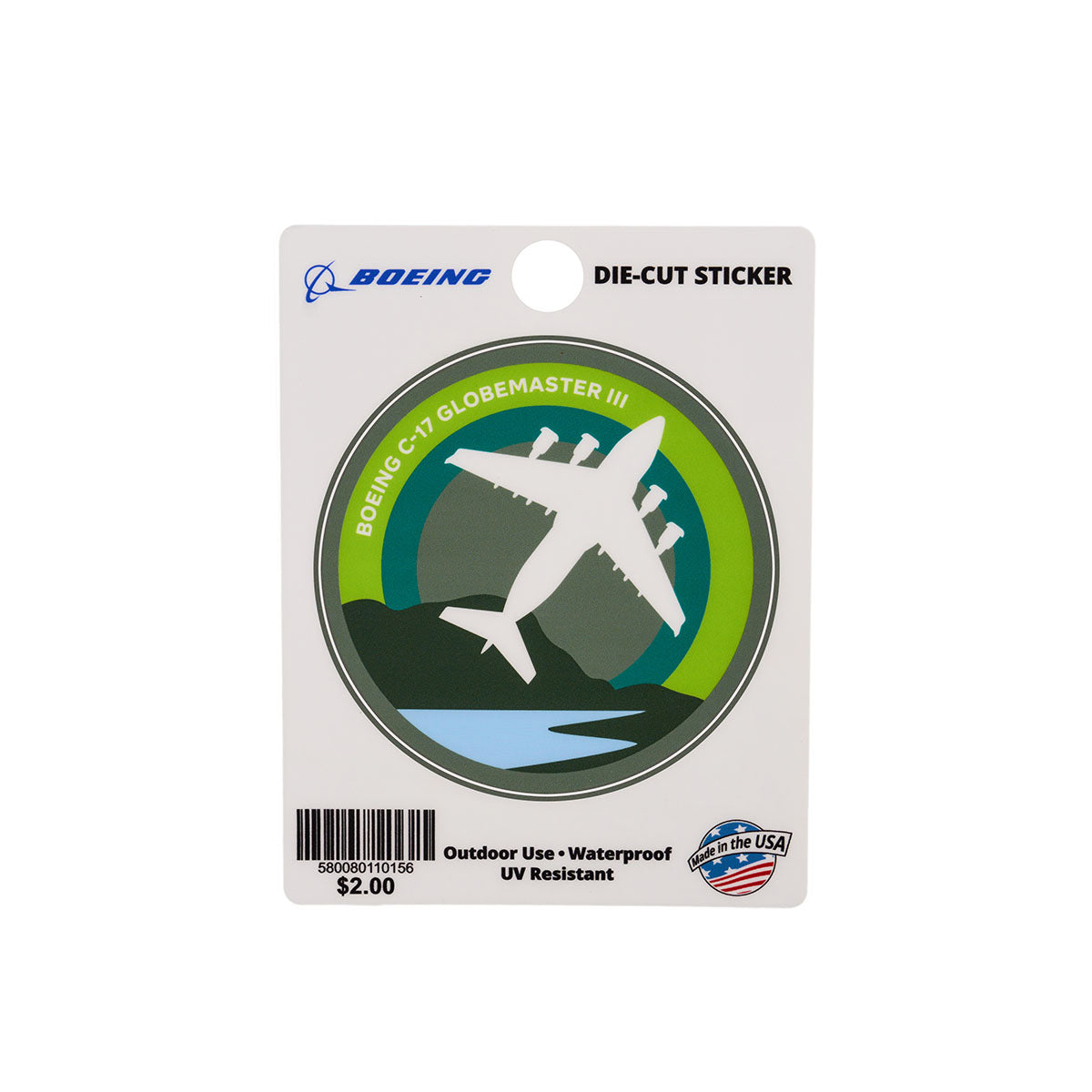 Skyward sticker, featuring the iconic Boeing Boeing C-17 Globemaster in a roundel design.