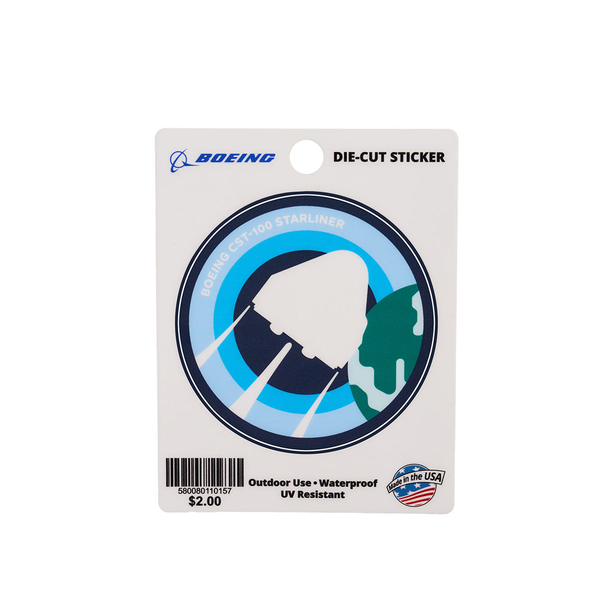 Skyward sticker, featuring the iconic Boeing Boeing CST-100 Starliner in a roundel design.