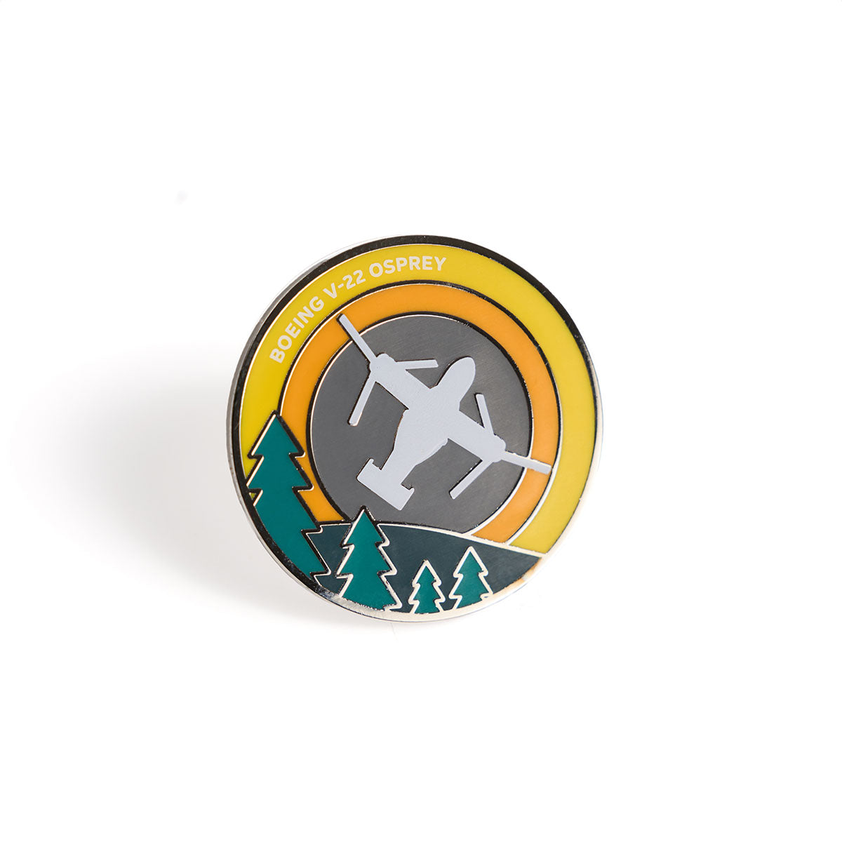  Skyward lapel pin, featuring the iconic Boeing V-22 Osprey in an enamel roundel design. 