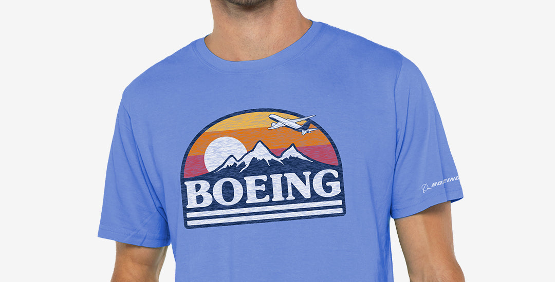 Boeing Graphic Tee in Blue on men's Apparel Collection List Tile