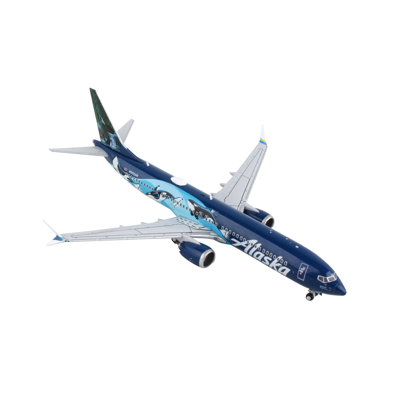 Alaska Airlines Boeing 737 MAX 9 Orca 1:400 Model